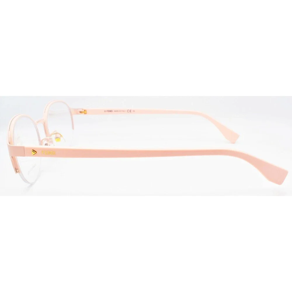 Fendi FF 0338/F 8KJ Women's Eyeglasses Frames Half-rim 52-19-140 Matte Pink
